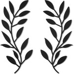 Lot de 2 feuilles d'arbre en m�tal pour d�coration murale en fer forg� au - dessus du lit, salon, d�coration ...