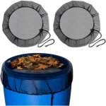 Lot de 2 filets de protection pour baril de pluie � cordon r�glable, anti - moustiques et coupe - vent, ...