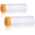 Lot de 2 film anti - poussire pour meubles en pe material bache de protection peinture adhsif leve ...