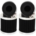 Lot de 2 filtres  air de moto couds  90 degrs pour buse de carburateur 28 mm 48 mm cyclomoteur scooter ...