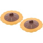 Lot de 2 filtres � cheveux en silicone tournesol, protection de drain en silicone, couvercle de drain ...