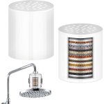 Lot de 2 filtres de douche universels � 20 �tapes - purificateur d'eau dure - �limine le chlore, les ...