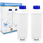 Lot de 2 filtres � eau 32 dlsc002 pour machine � caf� filtre 5513292811 delonghi