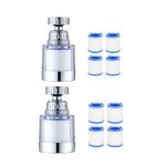 Lot de 2 filtres à eau pour robinet, filtre de robinet anti - calcaire, avec 8 éléments filtrants en ... Lot de 2 filtres à eau pour robinet, filtre de robinet anti - calcaire, avec 8 éléments filtrants en ...