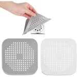 Lot de 2 filtres de protection en silicone pour canalisations, cr�pine d'�vier avec ventouse, filtre ...