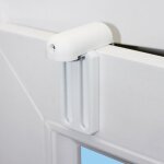 Madecostore - lot de 2 de fixations sans percer  serrer en mtal pour store sur fentre - blanc