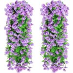 Lot de 2 fleurs artificielles suspendues, protection uv, pour d�coration murale de jardin, porche, r�veillon ...