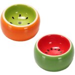 Lot de 2 gamelles en cramique pour hamster, cochon d'inde, gerbille, souris, rat, chinchilla, hrisson, ...