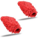 Lot de 2 gants de lavage voiture microfibre (rouge)