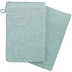 Lot de 2 gants de toilette 15 x 21 cm couleur moderne bleu glacier