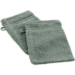 Lot de 2 gants de toilette 15 x 21 cm tendresse vert c�dre