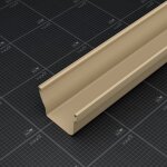 Lot de 2 goutti�res pvc double profil d�v 300 mm - long. 2 m - sable