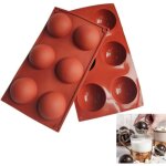 Lot de 2 grands moules � chocolat chaud, 6 demi - sph�res en silicone pour faire du chocolat, des g�teaux, ...