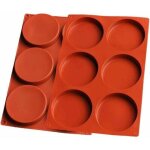 Lot de 2 grands moules � g�teaux en silicone 6 cavit�s rondes moules de cuisson en r�sine moules � g�teaux ...