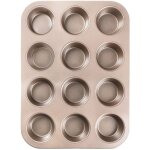 Lot de 2 grands moules  muffins anti - adhsifs pour cupcakes, brownies, gteaux, puddings, 35, 5 x ...
