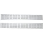Lot de 2 grilles d'aration rectangulaires en alliage d'aluminium pour armoire, armoire  chaussures, ...