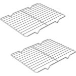Lot de 2 grilles de refroidissement m�talliques, grilles de cuisson rectangulaires en acier inoxydable ...