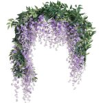 Lot de 2 guirlandes de glycines artificielles de 2m pour ext�rieur, int�rieur, mariage, mur, salle de ...