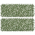 Lot de 2 haies artificielles treillis extensible - brise - vue v�g�tale feuillage r�aliste, 2 x 1 m