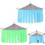 Lot de 2 hamacs pour cochon d'inde avec 6 crochets - accessoire de cage - cachette en tissu - hamac petit ...