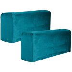 Lot de 2 housses d'accoudoir de canapé universelles, protection d'accoudoir élastique, couleur unie, ... Lot de 2 housses d'accoudoir de canapé universelles, protection d'accoudoir élastique, couleur unie, ...