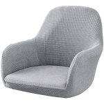 Lot de 2 housse de chaise extensible pour salle � manger, bureau (gris) - sollbry
