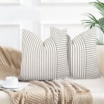 Lot de 2 housses de coussin 40x40cm housses de coussin d�co boho noir - ahlsen