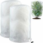 Lot de 2 housse hivernage plante avec cordon de serrage et zipper voile d'hivernage en polypropyl�me ...