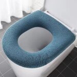 Lot de 2 housses de si�ge de toilette plus �paisses ? tissu doux, �pais, extensible, lavable, installation ...