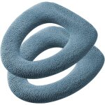 Lot de 2 housses de si�ge de toilette plus �paisses ? tissu doux, �pais, extensible, lavable, installation ...