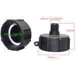 Lot de 2 ibc adaptateur s60x6 � r�duction1 / 2 filetage grossier avec bouchon cuve adaptateur de r�servoir ...