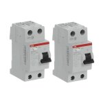 Abb - lot de 2 interrupteurs diffrentiels  vis raccordement 63a 30ma type ac