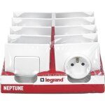 [jamais utilis] lot 2 interrupteurs va et vient 10a + 10 prises 2p + t 16a complet - neptune - blanc ...