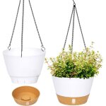 Lot de 2 jardini�res suspendues, 25. 4 cm de diam�tre pour l'int�rieur et l'ext�rieur, pot de fleurs ...