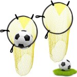 Lot de 2 jaune cible football filets cible but football avec sangles r�glables but football coin cible ...