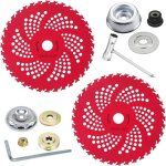 Lot de 2 lames de d�broussailleuse � pointe en carbure de tungst�ne de 22, 9 cm x 36 dents pour d�broussailleu ...