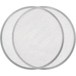 Lot de 2)large plaque de cuisson perfor�e pizza 40 cm - plaque pizza four pro cuisson rapide & uniforme ...