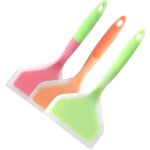 Lot de 2 larges spatules tamagoyaki en silicone, spatule  poisson antiadhsive, large spatule flexible ...