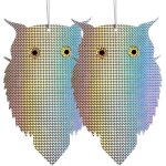 Lot de 2 leurres anti - hiboux et anti - pigeons, en plastique r�fl�chissant, � suspendre pour jardin ...