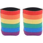 Lot de 2 manchons isolants en n�opr�ne pour canettes de bi�re et de soda, fins et r�utilisables.