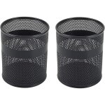 Lot de 2 m�tal pot � crayon porte stylo organisateur de bureau range bureau rangement bureau, noir - ...