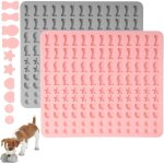 Lot de 2 moules � biscuits en silicone, 5 moules en 1 sans bpa, tapis de cuisson pour friandises pour ...