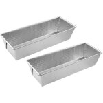 Lot de 2 moules  cakes 25, 5 x 11, 2 cm zenker silver