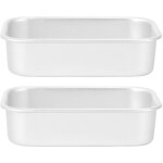 Lot de 2 moules  gteaux en alliage d'aluminium pour hamburgers, gteaux, toasts, moules de cuisson