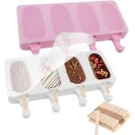 Lot de 2 moules � glaces en silicone (contient 100 b�tonnets de glace), moules � g�teaux, r�utilisables, ...