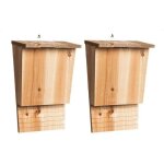 Lot de 2 nichoirs � chauves - souris en bois r�sistant aux intemp�ries pour jardin et parc ext�rieur