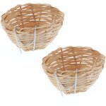 Lot de 2 nids pour cage  oiseaux avec crochet, style campagnard pour perroquets