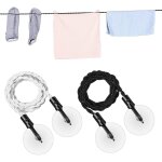 Lot de 2 (noir + blanc) corde à linge de voyage corde à linge rétractable portable avec crochet et ventouse ... Lot de 2 (noir + blanc) corde à linge de voyage corde à linge rétractable portable avec crochet et ventouse ...