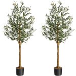 Lot de 2 olivier artificiel 150cm en pot fausse plante verte décoration pour intérieur extérieur maison ... Lot de 2 olivier artificiel 150cm en pot fausse plante verte décoration pour intérieur extérieur maison ...