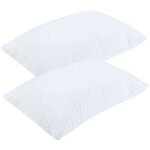Lot de 2 oreillers 60 x 40 cm mousse � m�moire de forme - morph�e